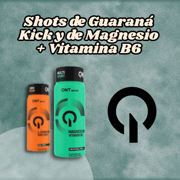 1 Shots de Guaraná Kick y 1 de Magnesio + Vitamina B6